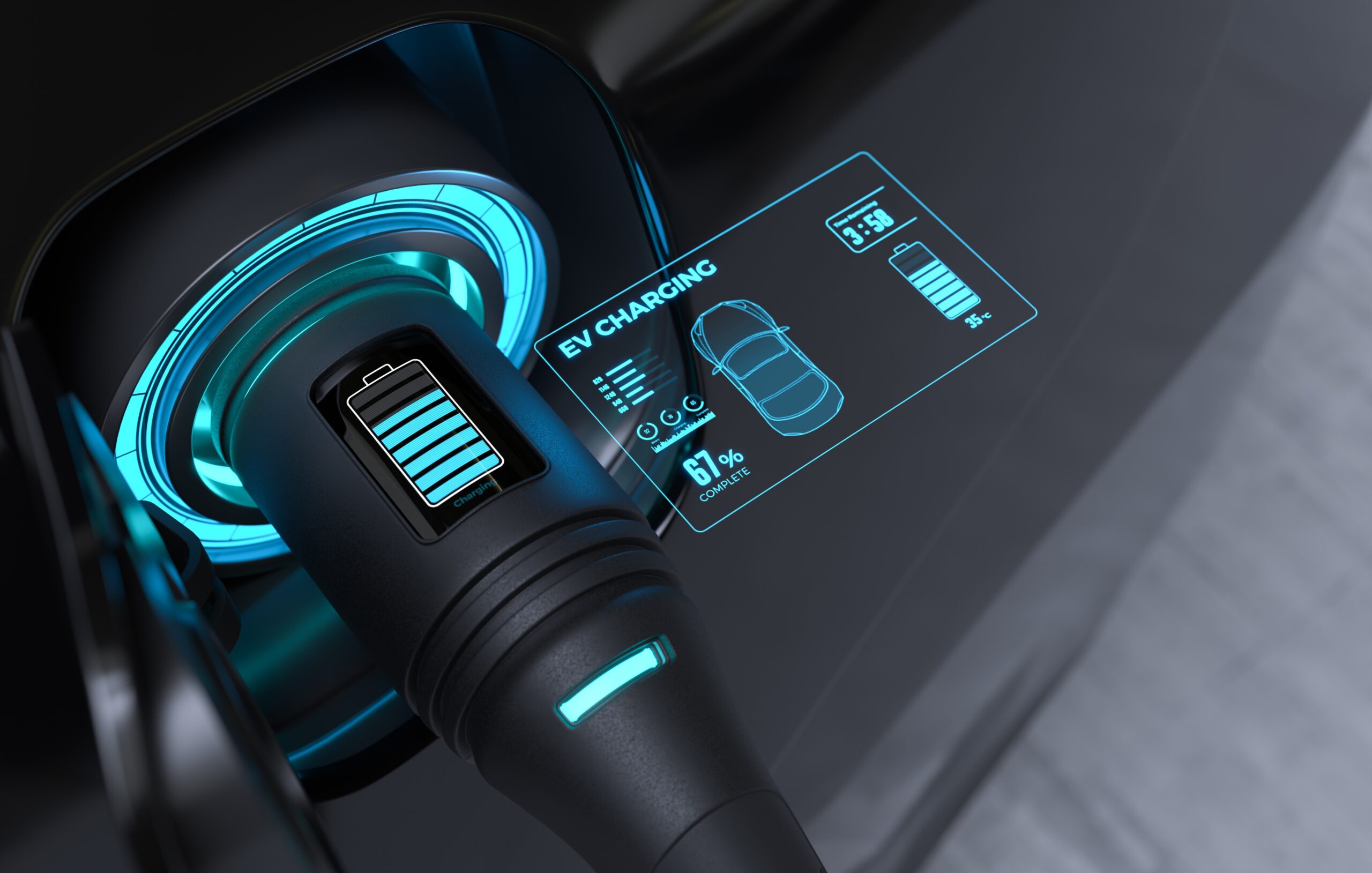 Electric charger plugged in